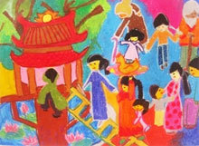 La "journée des beaux-arts des enfants asiatiques" au vietnam