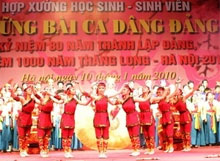 Hcm-v: festival de choral "chansons exaltant le parti"