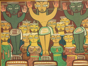 Exposition de peintures indiennes à hanoi
