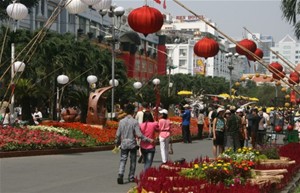 Hô chi minh-ville : foire aux fleurs printanières pour accueillir le têt