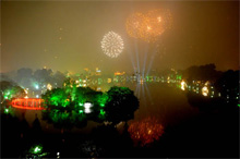 Les feux d'artifice pour la fête nationale