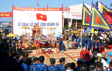 Culte des soldats en mission à hoàng sa-patrimoine national