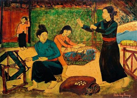 Exposition de peintures de laque poncée à Hue